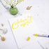 Yellow Paint Markers, 5 Pack Oil-Based Waterproof Quick Dry Permanent Paint Pen Set for Rocks Painting, Wood, Fabric, Plastic, Canvas, Glass, Mugs...