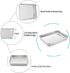TeamFar Lasagna Pan, 12.3’’ x 9.75’’ x 2’’, Stainless Steel Rectangular Cake Brownie Casserole Pan For Roasting Baking, Healthy & Heavy Duty, Brus...