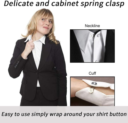 Collar Extenders for Mens Shirts,6 Pcs Adjustable Button Extender for Dress Shirt...
