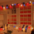 GOOTHY 8.5Ft Red White Blue Lantern String Lights, 4th of July Decor Lights with 10 Red White Blue Lanterns Connectable Patriotic Outdoor Lanterns...