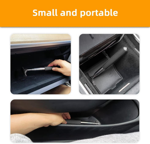 Car Rearview Mirror Wiper with Telescopic Long Rod, Portable Auto Squeegee Cleaner for Car Raindrops(Black)...