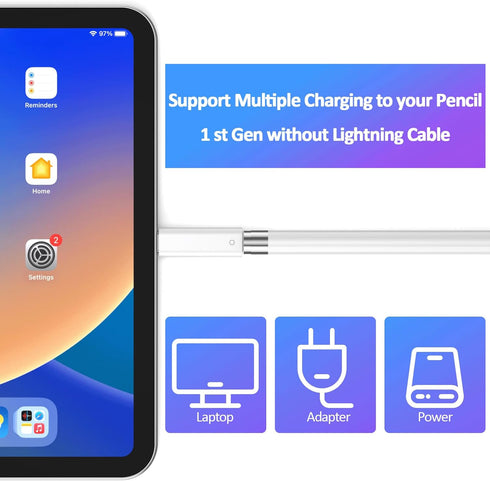 USB C to Pencil 1st Gen Adapter for iPad 10th Generation Male USB-C to Female Charging Adapters Bluetooth Pairing for iPad 10th Pencil Charging Co...