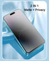 2 Pack Matte Privacy Screen Protector for iPhone 14 Pro + 2 Pack Camera Lens Protector, Anti-Spy Anti-Glare Full Coverage Scratch Resistant 9H Tem...