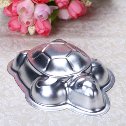 2 PCS Mini Small Aluminum Cake Mould Turtle Shape Cake Pan Decorating Mould Pudding Chocolate Jelly Tins Baking Tool...
