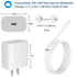 Soipebot for iPhone Fast Charger, 2 Pack for iPhone 14 13 12 11 USB C Power Wall Charger with 6FT Cable, Lightning Cable Compatible for iPhone 13/...