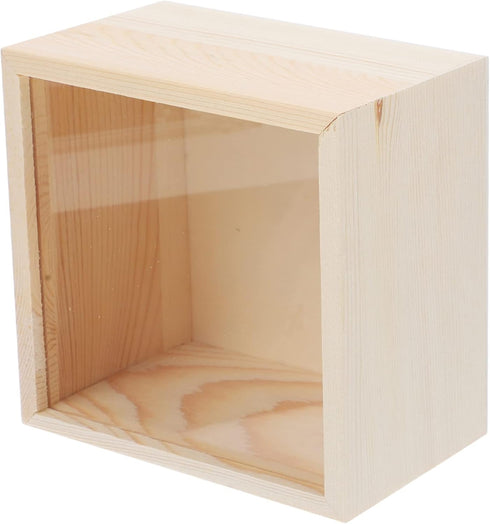 Box Storage Wooden Box Piggy Bank for Adults Art and Crafts for Adults Wooden Tea Organizer Jewelry Storage Case Clear Display Case Sundries Stora...