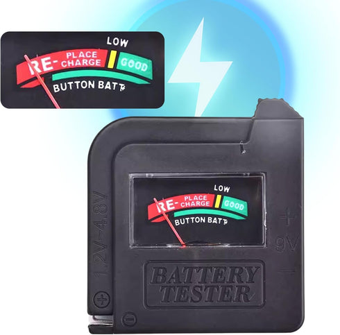 Black BT860 Tester Voltage Checkers Voltage Meter for AA AAA 9V 1.5V Button Cell Batteries Voltage Tester Electrical Equipment Tools for Home Impr...