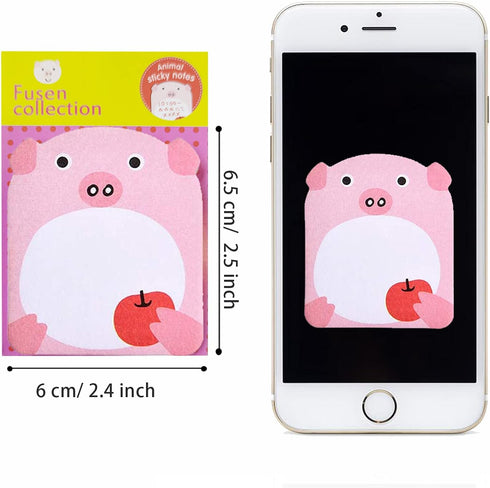 16 Pieces Cute Sticky Notes Cartoon Animal Sticky Notes Kawaii Self Sticky Memo Pads Notes for Kids Students Home School Office Easter Bunny Gifts...