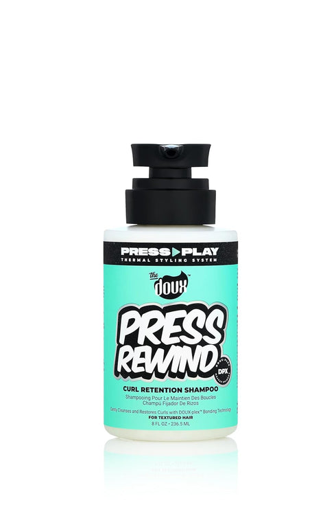 The Doux PRESS REWIND Curl Retention Shampoo - Curly Hair Products For Women and Men - Cleanse and Restore Curls - Hair Products for Curls...