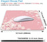 Cute Pink Mouse Pad, Floral Flowers Mouse Pad, Sakura Cherry Blossom Mousepad, Japanese Aesthetic Desk Decor, Anti Slip Rubber Base Mice pad for C...