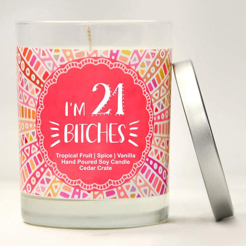21st Birthday Gift for Her | I'm 21 | Funny Scented Candle Gift for Daughter, Son, BFF, Sister, Best Friend, Cousin, 21 Year Old Birthday Candles ...