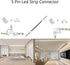 LED Strip Connector 5 Pin 10mm Kit Include L Shape and T Shape for 5050 RGBW Led Strip Lights...