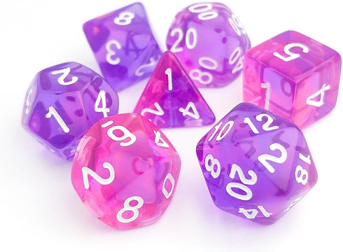 Purple DND Dice Set, Pop Color D&D Dice, – Polyhedral Dice Set for DND Accessories, Dungeons and Dragons, Role Playing Games, MTG, COC, TTRPGs – D...