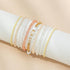 Pingyongchang Bohemian Stackable Bead Bracelets for Women Multilayer Stretch Bangles Bracelet Set Handmade Multicolor Crystal Beaded Bracelets Set...