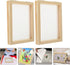 SEWACC 2pcs Wooden Paper Making Screen Papermaking Mould and Deckle Paper Making Mold Wooden Paper Making Screen Frame for DIY Paper Crafts...