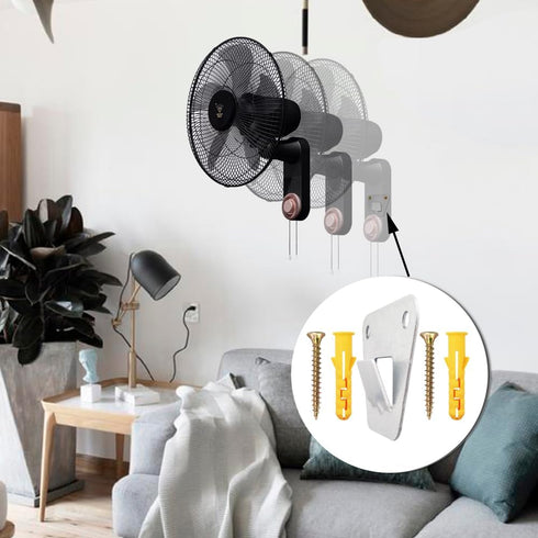 Wall Fan Mounting Bracket Wall Mount Fan Brackets Holders for Oscillation Fans Concealed Bracket Support Hook for Wall-Mount Fan - 2 Pack...