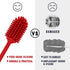 Silicone Bottle Cleaning Brush with Long Handle, BPA Free 12.5" Water Bottle Cleaner for Baby Bottles, Hydro Flask, Sports Bottle, Vase, Glassware...