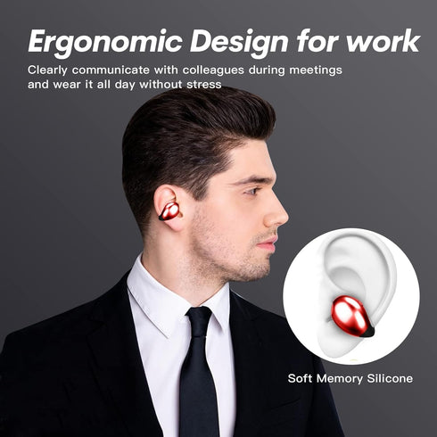 Wireless Ear Clip Bone Conduction Headphones Bluetooth Wireless Open Ear Earbuds with Earhook Earclip Bone Conduction Earbuds Head Set Waterproof ...