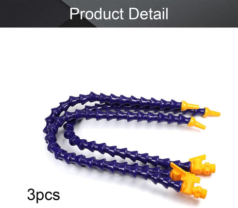 Utoolmart Flexible Coolant Pipe, G3/8 Thread Round Nozzle Coolant Pipe Hose, 24" Length Adjustable Flexible Cooling Tube with Valve, for Lathe Hyd...