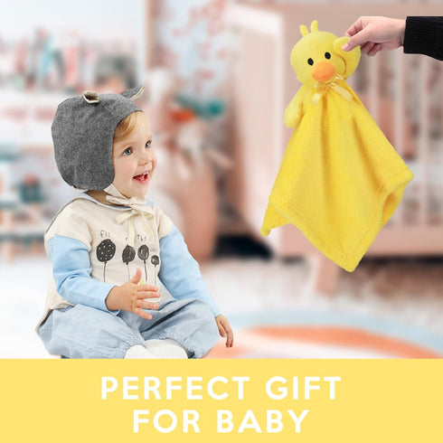 Pro Goleem Duck Security Blanket Soft Yellow Baby Lovey Unisex Lovie Baby Gifts for Newborn Toddler Snuggle Toy Stuffed Animal 16 Inch...