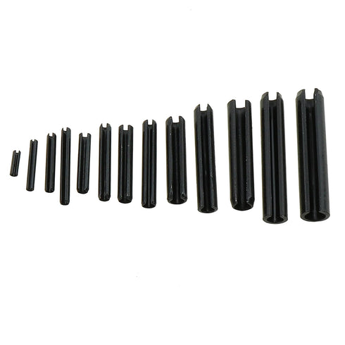 330PCS Slotted Spring Pin Combination Set Black GB879 Manganese Steel Split Expansion Pin for Industrial Manufacturing and Automotive Repair and E...