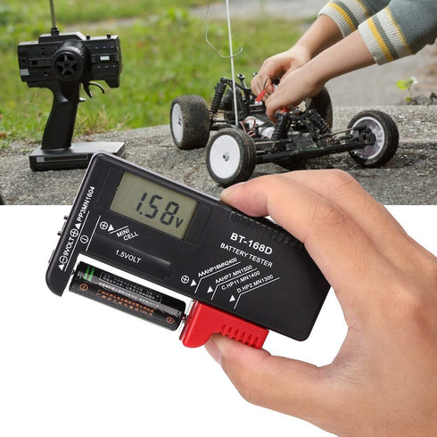 Battery Tester, Model BT-168D Battery Checker for AAA C D 9V 1.5V Button Cell Batteries...
