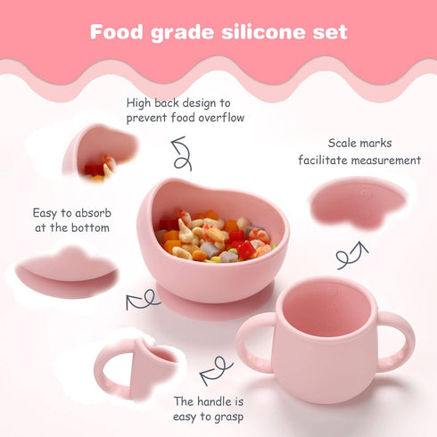 suction bowls for baby|suction bowls for toddlers|Toddler Cups 100% Tiny Silicone Drinking Training Cup for Baby|Silicone Baby Feeding Set|2 easy-...