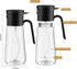 Glass Olive Oil Dispenser Bottle & Oil Sprayer Bottle 2 In 1 for Kitchen Cooking, Auto Flip Cap, 18oz Black...