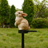 Rabbit Garden Ornaments Bunny Decor Solar Outdoor Statue Animal Lawn Yard Decorations Outside Stake Waterproof Patio Cute Brown Hare Figurines Lig...