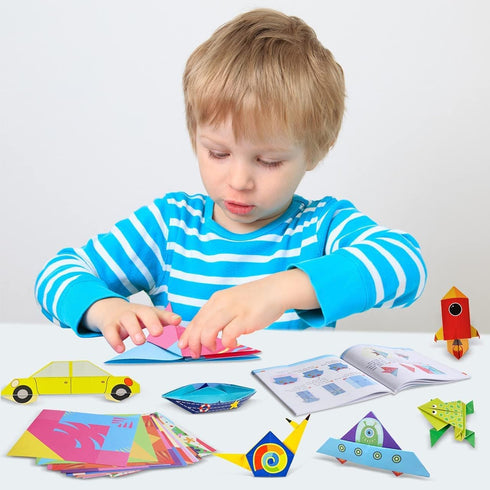 pigipigi Craft Origami Paper for Kids - 208 Sheets Vivid Colorful Folding Papers 54 Patterns Art Projects Kit for 5 6 7 8 9 10 11 12 Years Old Gir...
