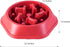 Slow Feeder Dog Bowls Free from BPA Ideal for Cats and Dogs-Dog Slow Feeder Bowl Promotes Healthy Eating Habits-Perfect for Puppy Training. (Red)...