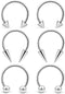 6Pcs Septum Rings 16G Surgical Steel Snake Bite Jewelry Long Spike Horseshoe Lip Rings Smiley Piercing Jewelry for Women Men 8mm 10mm...