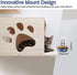 Cat Feeder, Wall Mounted, Raised Stainless Steel Bowls with Stand, Nonslip No Spill, 2 Packs (Blue)...