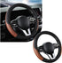 Car Steering Wheel Cover, 15 Inch Leather Breathable Auto Steering Wheel Protector, Comfortable Non-Slip Vehicle Steering Wheel Covers, Universal ...