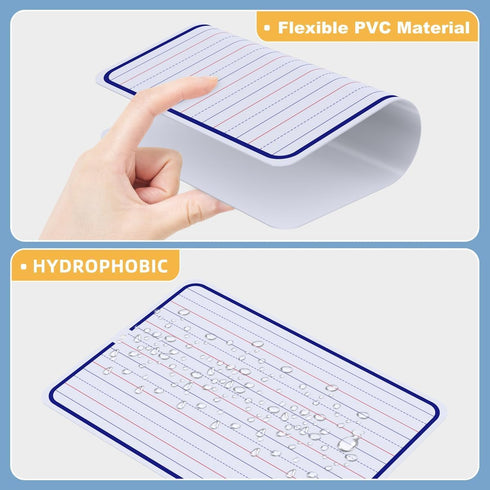 6-Pack 9"x12" Lines & Blank Dry Erase Whiteboard | Small Double-Sided Mini White Boards for Teachers, Students, Home, Classroom & Office...