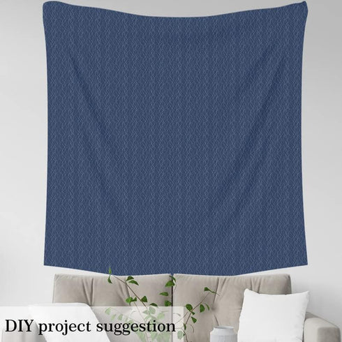Geometric Fabric by The Yard Kids Boys Girls Wave Line Abstract Decorative Waterproof Outdoor Fabric Navy Blue Sliver Dots Striped Upholstery Fabr...