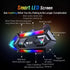 Motorcycle Helmet Bluetooth Headset, Cool RGB Dazzling Lights Motorbike Helmet Speaker Double Noise Cancellation Intercom Communication Systems wi...