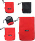 Drawstring Bags Pouch/Ditty Bag/Mesh Stuff Sack Camping Cord Bag Storage 5-in-1 Travel Use Nylon 5 Pieces (Red)...