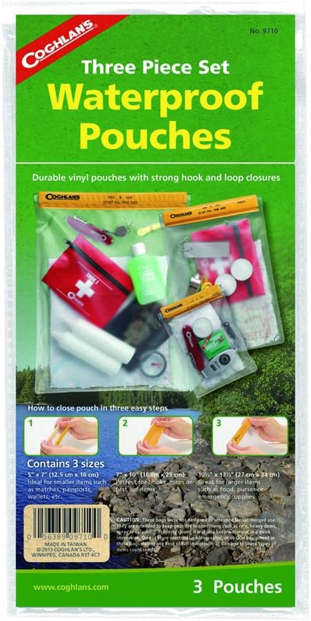 Coghlan's Waterproof Pouches, 3-Piece Set...