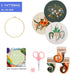Santune 3 Sets Embroidery Kit for Beginners Needlepoint Cross Stitch Kits for Adults,Stitch Learning DIY Kit with Easy Instruction Video,Stamped F...