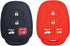 2Pcs Coolbestda Silicone Key fob Case Skin Jacket Remote Bag Wallet for Toyota Camry SE LE Avalon Corolla RAV4 Venza Highlander Sequoia HYQ12BDM B...