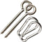 Hammock Hanging Kit, Heavy Duty Swing Hangers Eye Hooks for Hanging Swing Stainless Steel Hammock Hook Carabiner Set Swing Hardware for Yoga Hammo...