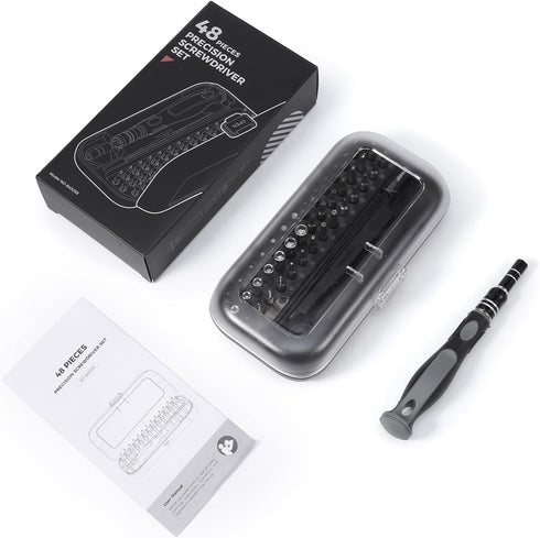 ORIA Precision Screwdriver Set, 48 in 1 Magnetic Mini Screwdriver Kit with 41 Bits, Glasses Screwdriver, Portable Repair Tool Kit with Case, Exten...