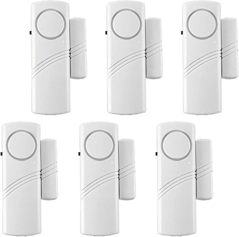 6 Pack Door Window Alarm, Magnetic Burglar Alert Sensor, Loud Door Alarms for Kids Safety, DIY for Home Security, Office Protection,Shopping Store...