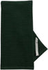 Dark Green Kitchen Hand Dish Towels: 100% Cotton Cloth Soft Cleaning Drying Absorbent Ribbed Terry Loop, Set of 3 Multipurpose for Everyday Use Ov...