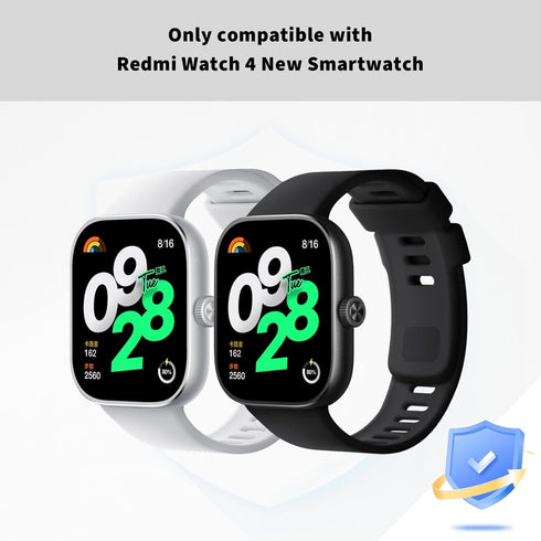 Screen Protector Case for Xiaomi Redmi Watch 4 Smartwatch, Hard PC Bumper & Tempered Glass Film Replacement Accessories for Redmi Watch 4, Clear...