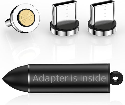 YKZ USB-C Magnetic Connector 3 Packs, 7 Pin USB C Magnetic Adapter for Round-Shaped Magnetic Charging Cable, Compatible with All USB C Devices...
