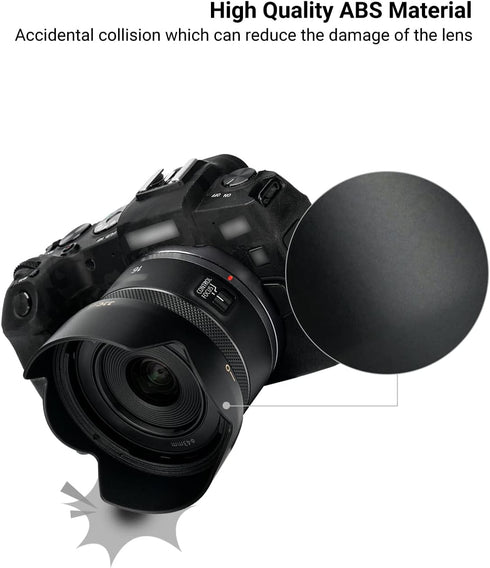 Lens Hood for Canon RF 16mm F2.8 STM Lens on EOS R6 R5 RP R Camera, Reversible Lens Shade Replace Canon EW-65C Lens Hood, Compatible with 43mm Fil...