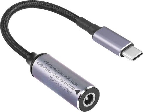 SinLoon PD 100W Laptop Charger Adapter Cable DC 5.5mm x 2.1mm Female Input to USB Type C Male Power Charging Cable DC5521 to USB C Cable with PD A...
