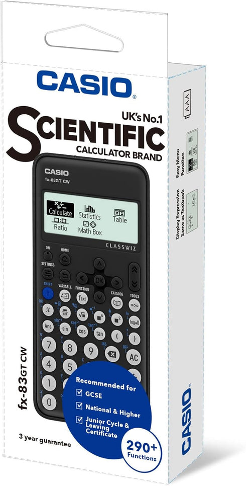 New Casio FX-83GTCW Black Scientific Calculator...